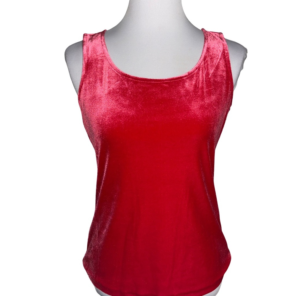 Talbots Vibrant Red Velvet Tank Top